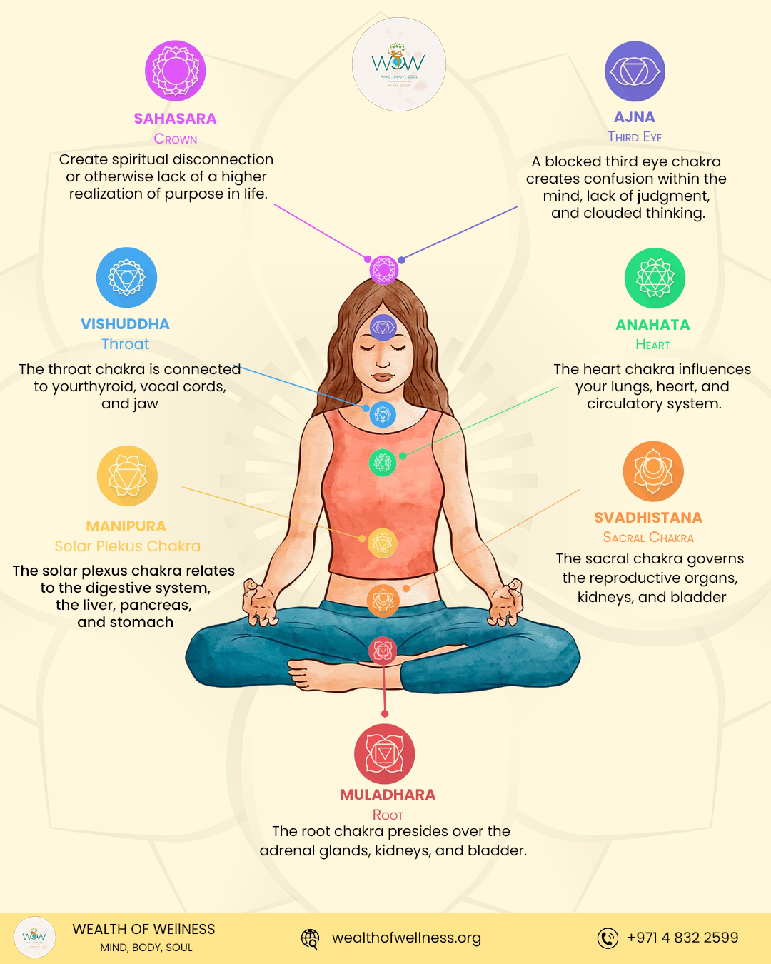 7 Chakras Infographic